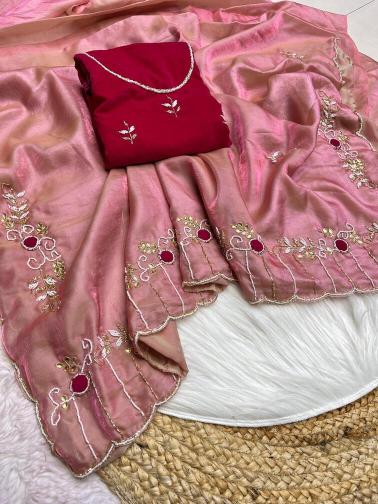 Vinayak 2tone fendi satin saree selling sites